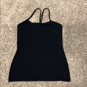 Fitted Black Lululemon Tank with built in bra